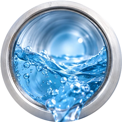 Clean pipe with full water flow